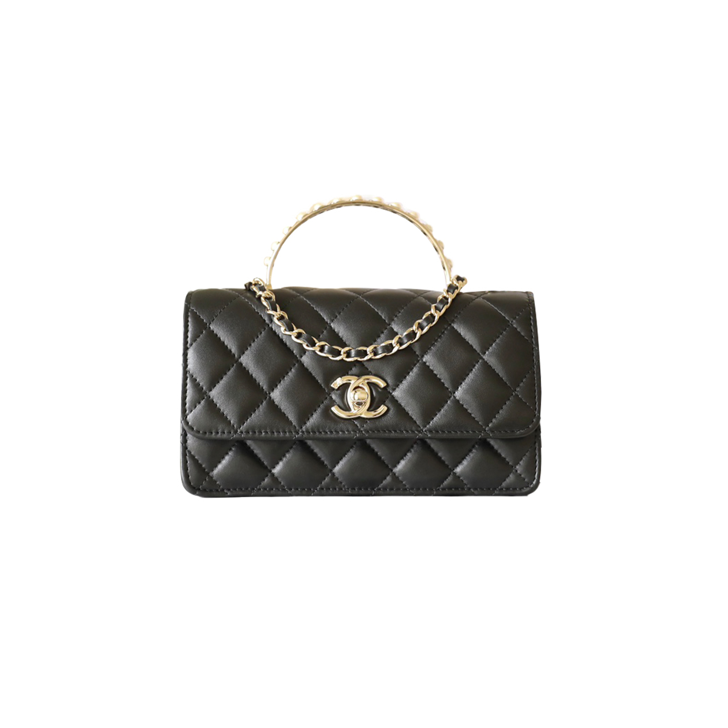 Ch*el master pearl accordion handbag (18.5*11*5cm)